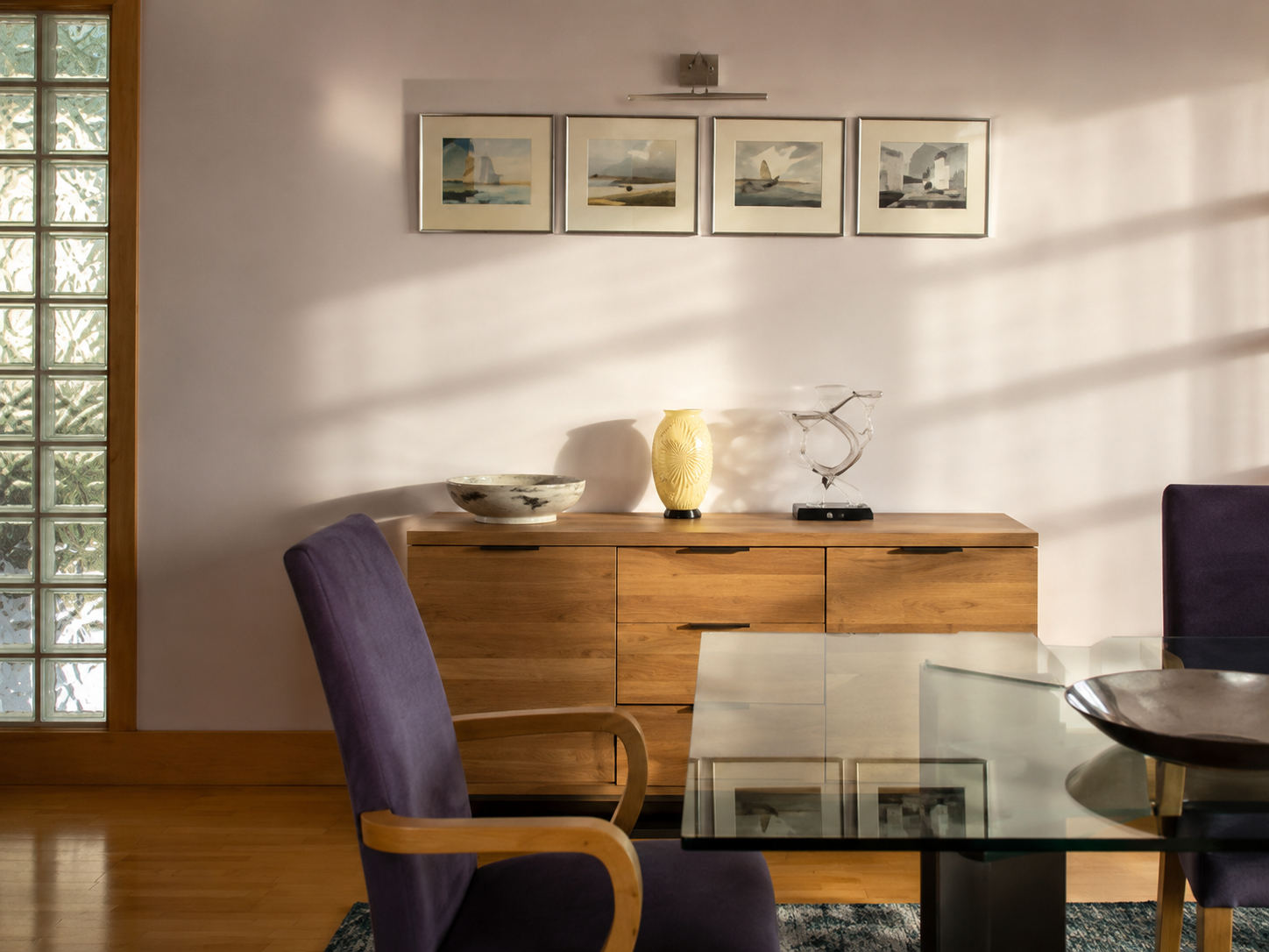 Dining room seating nine guests at Wittering Sands, Hayling Island